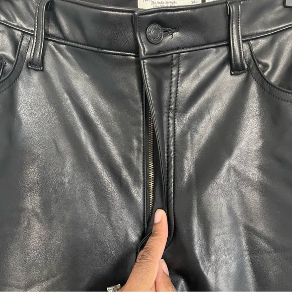 Abercrombie and Fitch Pants Ankle Straight Vegan Leather - Picture 6 of 8